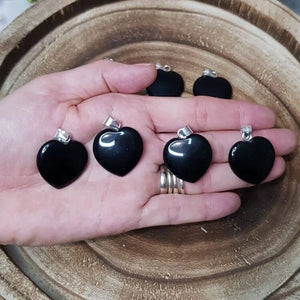 Black Obsidian Heart Necklace