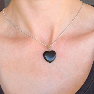 Black Obsidian Heart Necklace