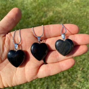 Black Obsidian Heart Necklace
