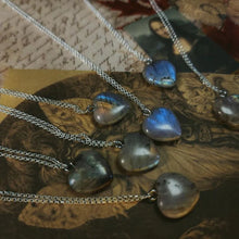 Load image into Gallery viewer, Labradorite Heart Necklace