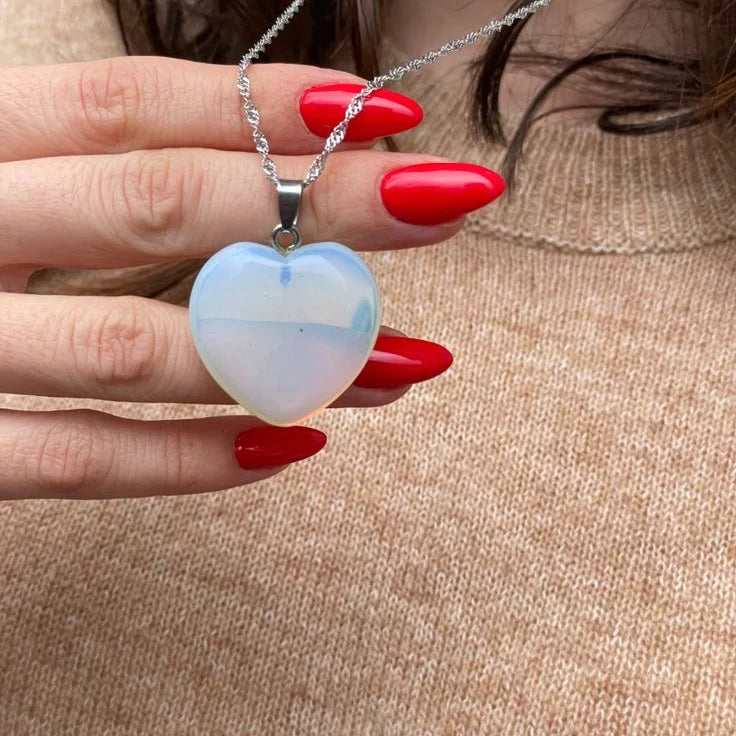 Opalite Heart Necklace