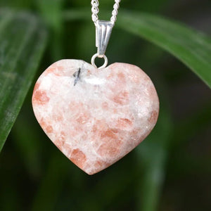 Sunstone Heart Necklace