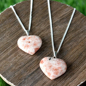 Sunstone Heart Necklace