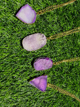 Load image into Gallery viewer, Purple Agate Pendants -druzy crystal agate,Sparkling Stone