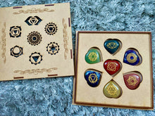 Load image into Gallery viewer, 7 Chakra Palm Stone Set