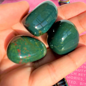 Bloodstone Pocket Stone (I am Guided By My Inner Strength)