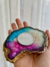 Load image into Gallery viewer, Druzy Agate Crystal Candle Stand -druzy crystal agate,Sparkling Stone
