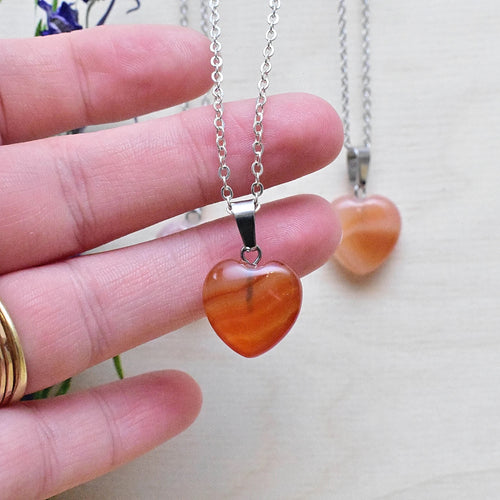 Carnelian Heart Necklace
