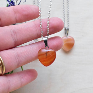 Carnelian Heart Necklace