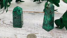 Load image into Gallery viewer, MALACHITE POINT TRANSFORMATION • CHANGE • REFLECTION