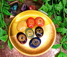 Load image into Gallery viewer, 7 Chakra Palm Stone Set